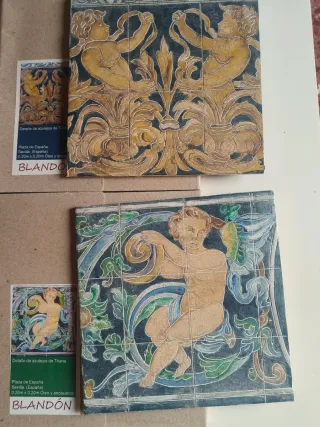 Quadro BLANDÓN dettagli piastrelle Triana