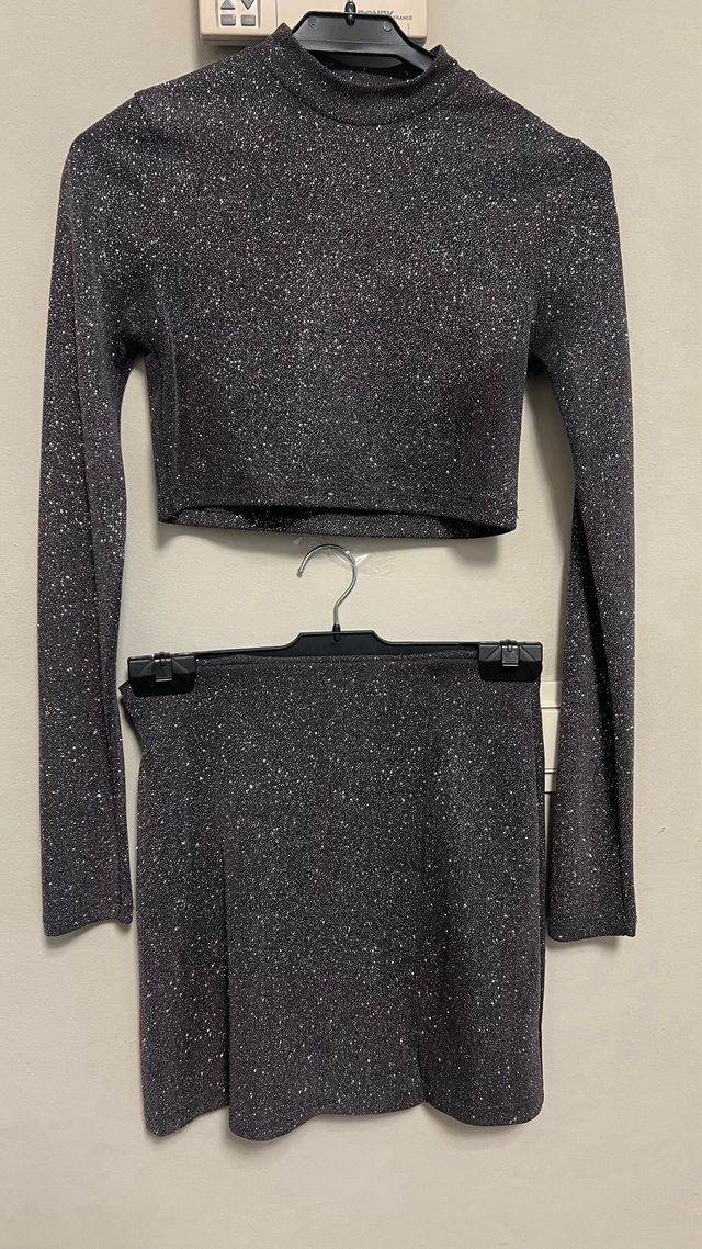 Conjunto Falda y Top Brillante Mujer Talla XS/S