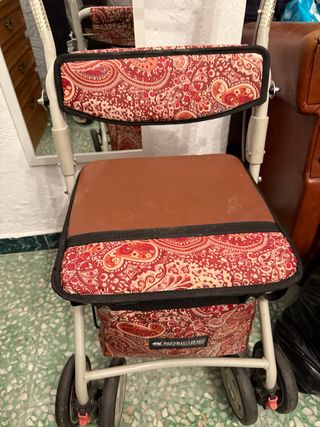 Andador Carro con Asiento y Bolsa