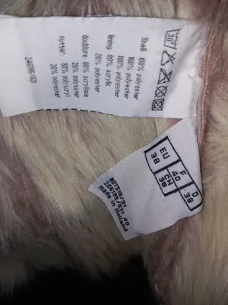 Chaqueta polipiel rosa talla M