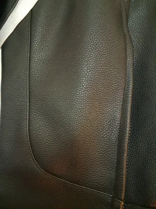 Giacca Moto Pelle Bianco Nero Rosso- Taglia M