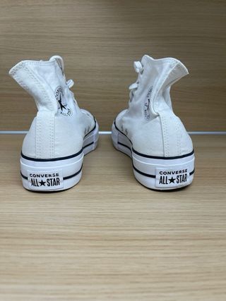 Converse plataforma blancas