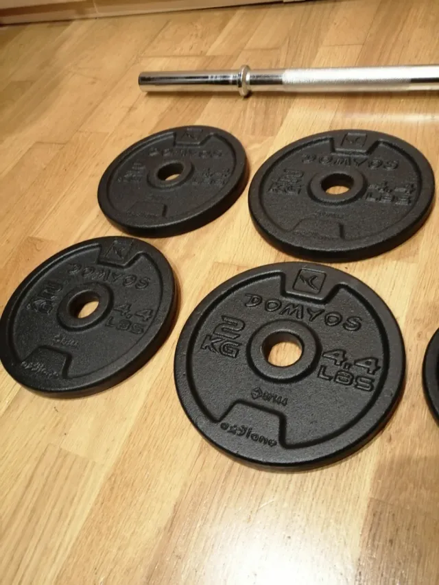 Set barra de pesas 18 kg