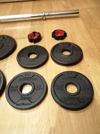 Set barra de pesas 18 kg