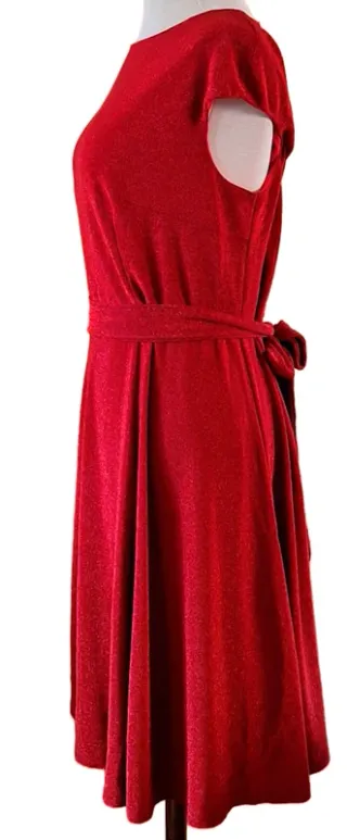 Vestido A-Line con Brillo Borgoña · Ideal Eventos