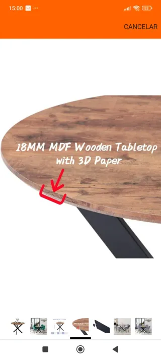 Mesa redonda comedor madera marrón