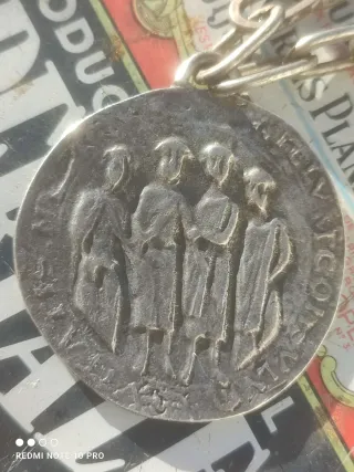 Medalla Santa Quiteria Plata Antigua