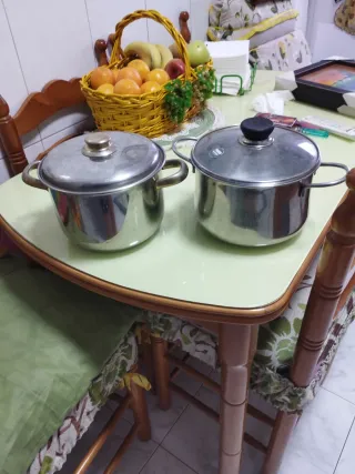 Juego de 2 ollas de acero  Monforte de Lemos