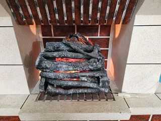 Lareira em madeira e tampo em pedra - óptimo estad