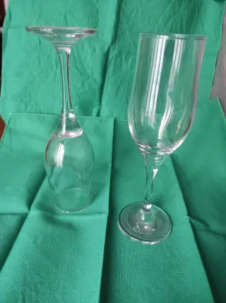 Coppia calici tulipano cm.20 + 1 a coppa cm.17