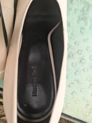 Zapatos Massimo Dutti blancos tacón PRECIO con Dto