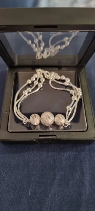 Pulsera Plata 925  cuencas Texturizadas