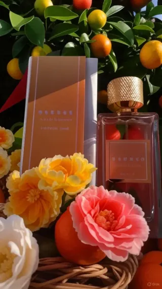 Perfume Scentos Dorado y Naranja