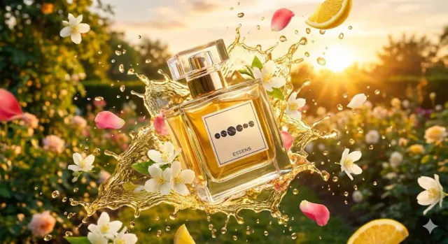 Perfume Scentos Dorado y Naranja