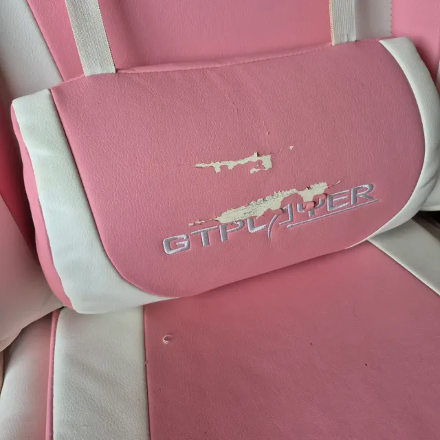 Silla Gamer GTPLAYER Rosa y Blanca Reclinable