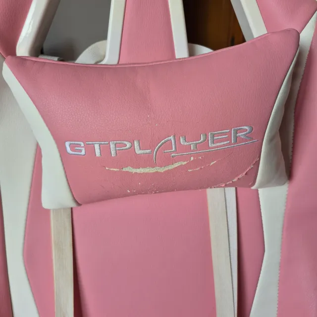 Silla Gamer GTPLAYER Rosa y Blanca Reclinable