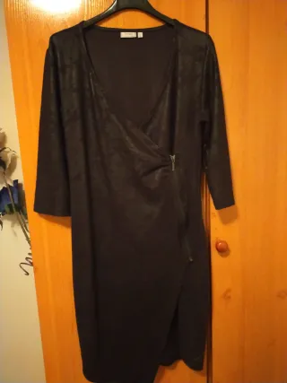 Vestido negro fiesta cremallera