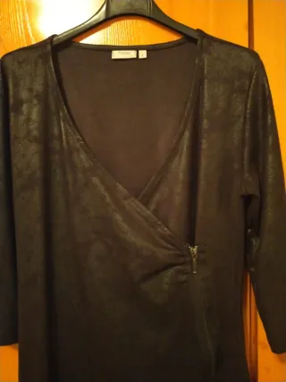 Vestido negro fiesta cremallera