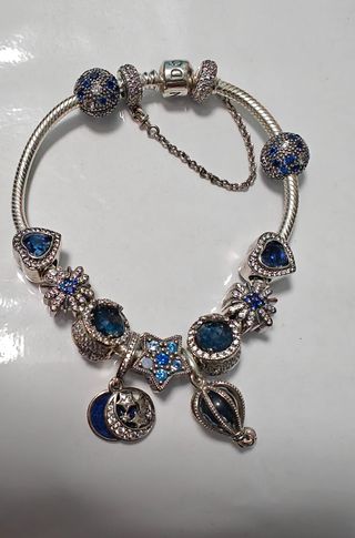 Bracciale Pandora argento s925 con 12 charms,donna