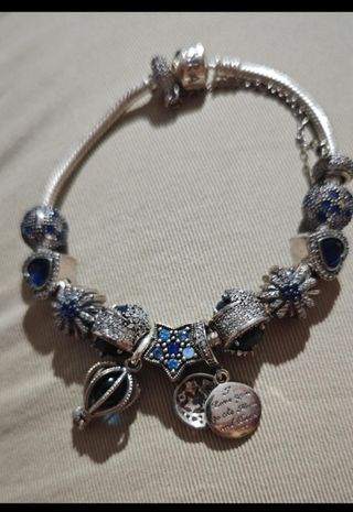 Bracciale Pandora argento s925 con 12 charms,donna