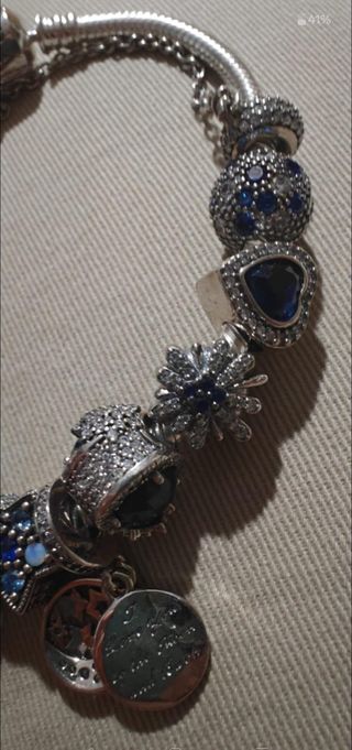 Bracciale Pandora argento s925 con 12 charms,donna