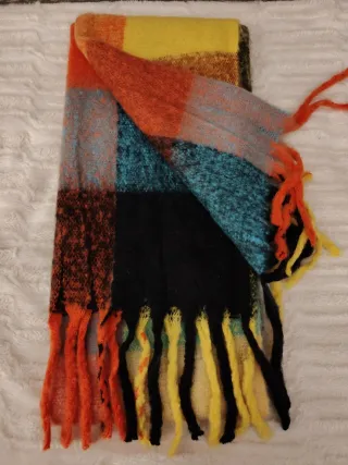 Bufanda cuadros multicolor