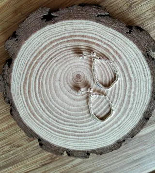 Pendientes plateados.