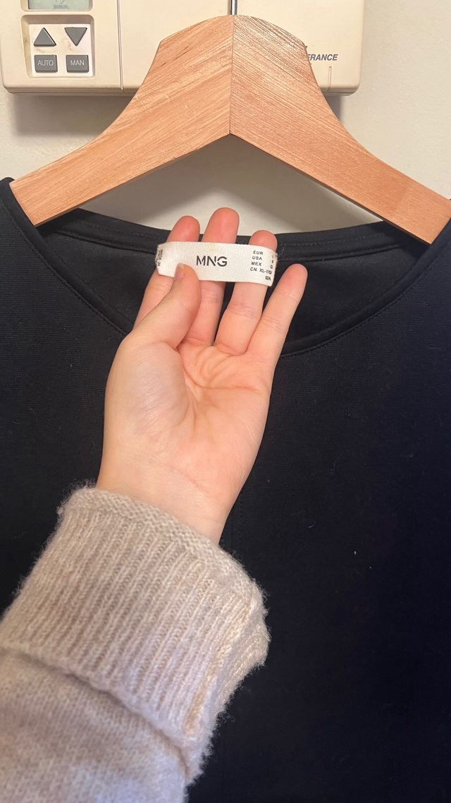 Vestido básico negro Mango Talla L