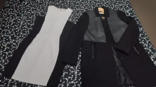 Vestido y Abrigo Calvin Klein Talla L