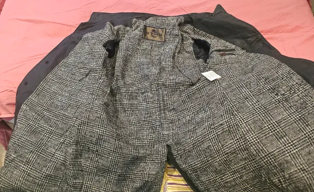 Impermeable marca ETRO Negro/Gris