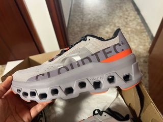 Zapatillas On Running Cloudtec Gris Naranja