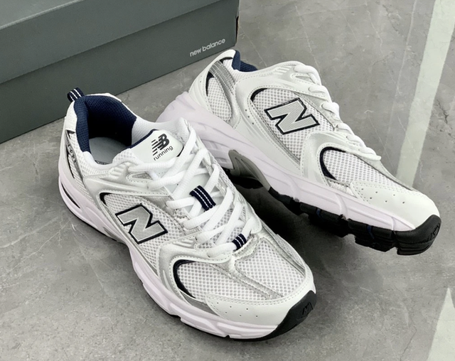 New Bàlance 530 White Silver Navy eu 36