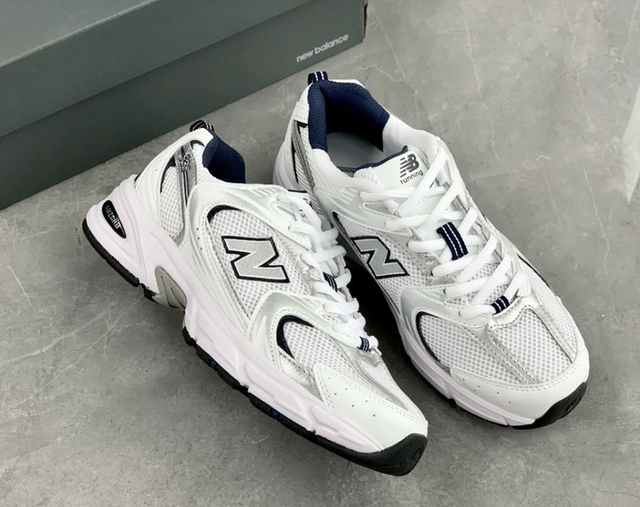 New Bàlance 530 White Silver Navy eu 36