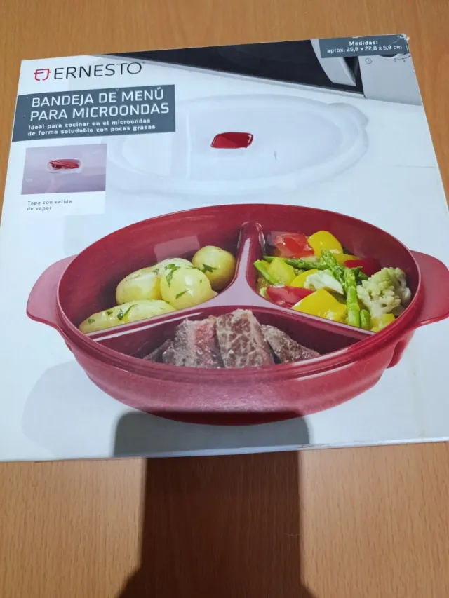 Bandeja para microondas Ernesto nunca usado