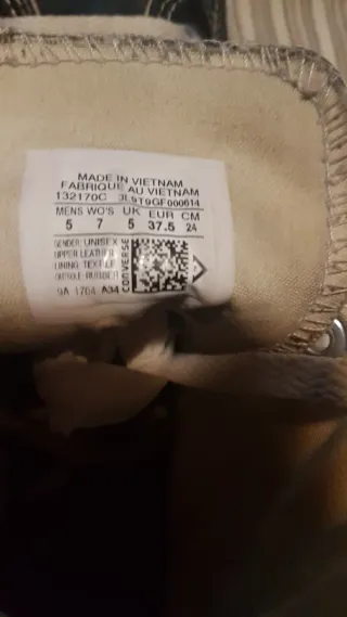 Converse All Star Botas Negras nr 37.5