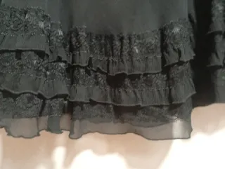 Falda Mango fiesta/cocktail negra XL