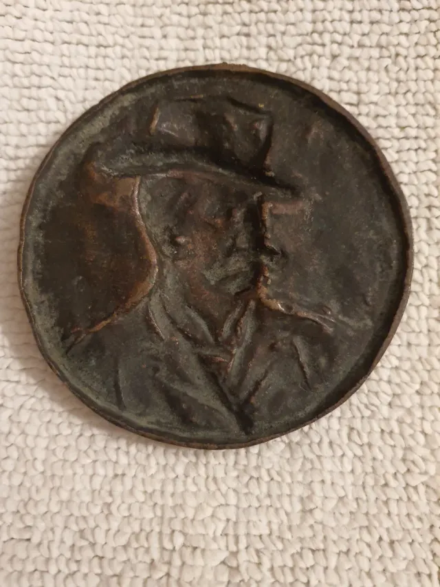 Medaglia commemorativa in bronzo Felice Cavallotti