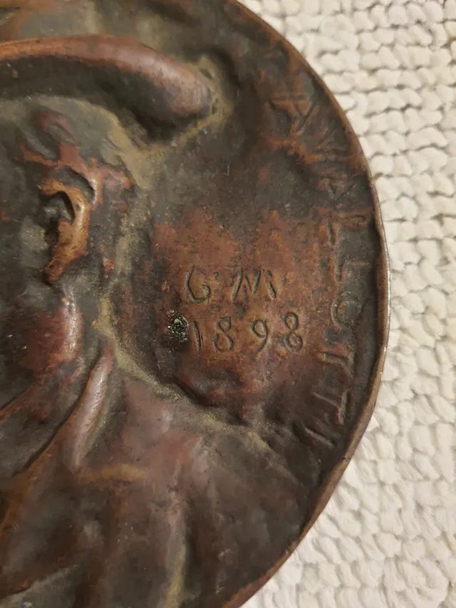 Medaglia commemorativa in bronzo Felice Cavallotti