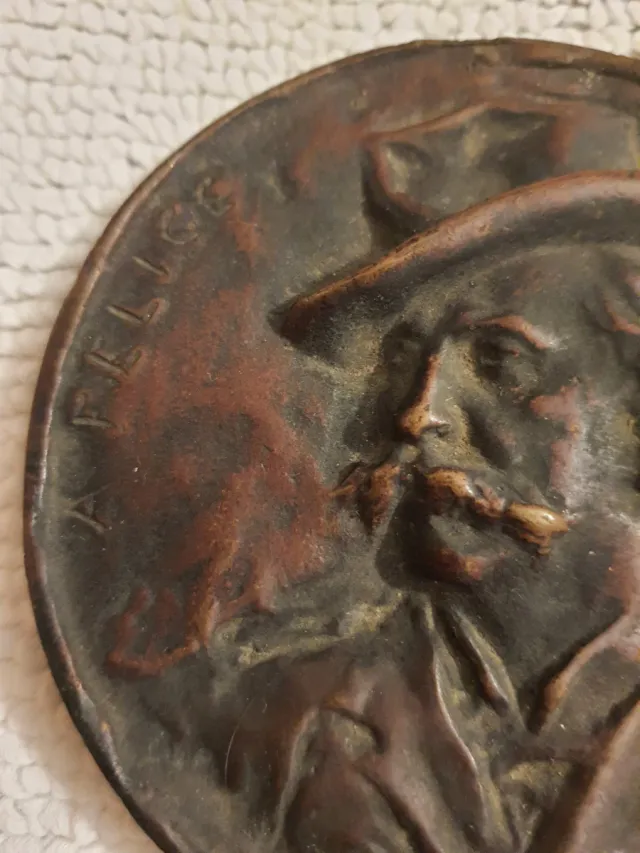 Medaglia commemorativa in bronzo Felice Cavallotti