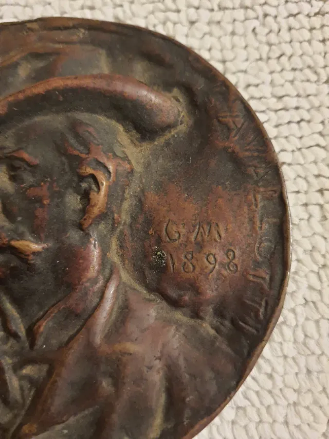 Medaglia commemorativa in bronzo Felice Cavallotti