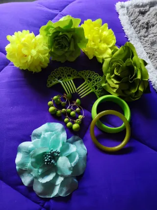 Accesorios Flamenca Flores Peines Pulseras