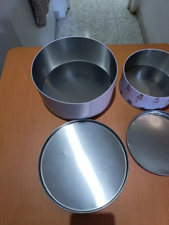 Set 2 Cajas Redondas Decoradas