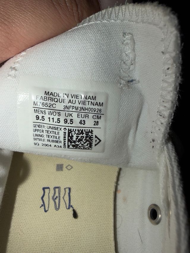 Converse All Star Blancas Talla 43