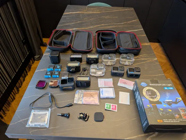 GoPro 9 + GoPro 12 + Acessórios