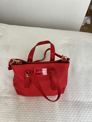 Bolso Bimba y Lola Rojo Piel. Tamaño mediano.