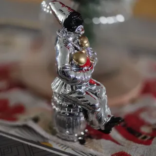 Statuetta portafortuna lucida placcato argento