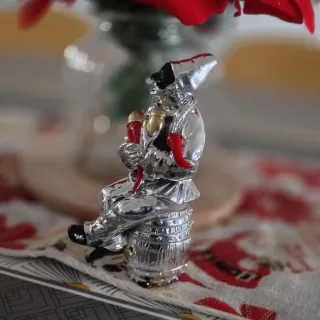 Statuetta portafortuna lucida placcato argento