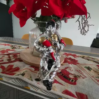 Statuetta portafortuna lucida placcato argento