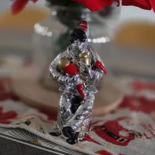 Statuetta portafortuna lucida placcato argento