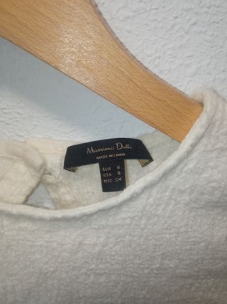 Blusa lana Massimo Dutti crema